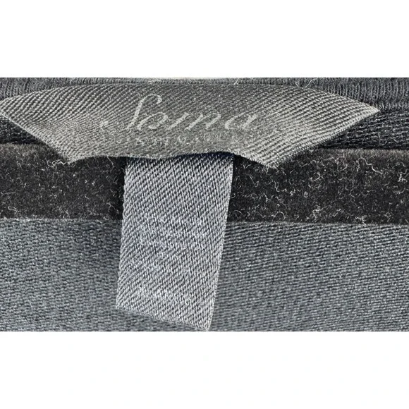 Soma Nightgown Women XL Black V-Neck Long Sleeve Stretch Relaxed - Picture 9 of 10